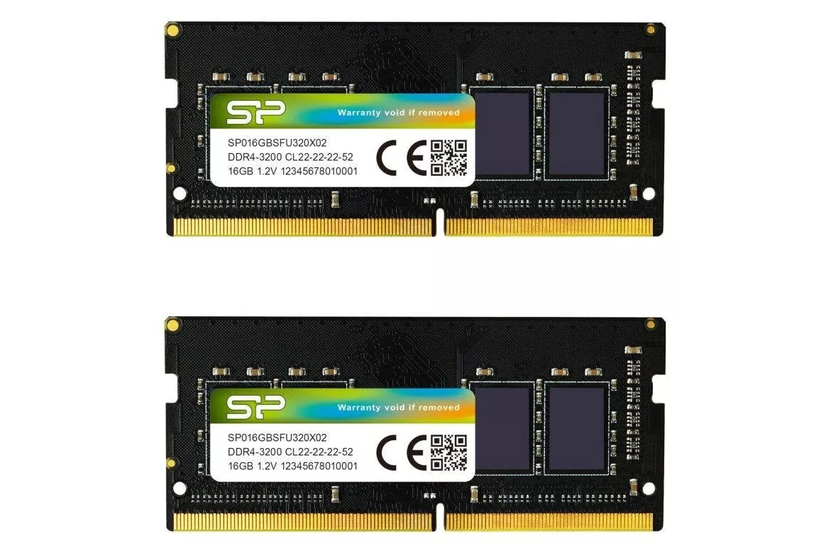 Memoria RAM Silicon Power SP032GBSFU320X22 32GB 2x16GB DDR4 SODIMM 3200MHz CL22 Dual Channel