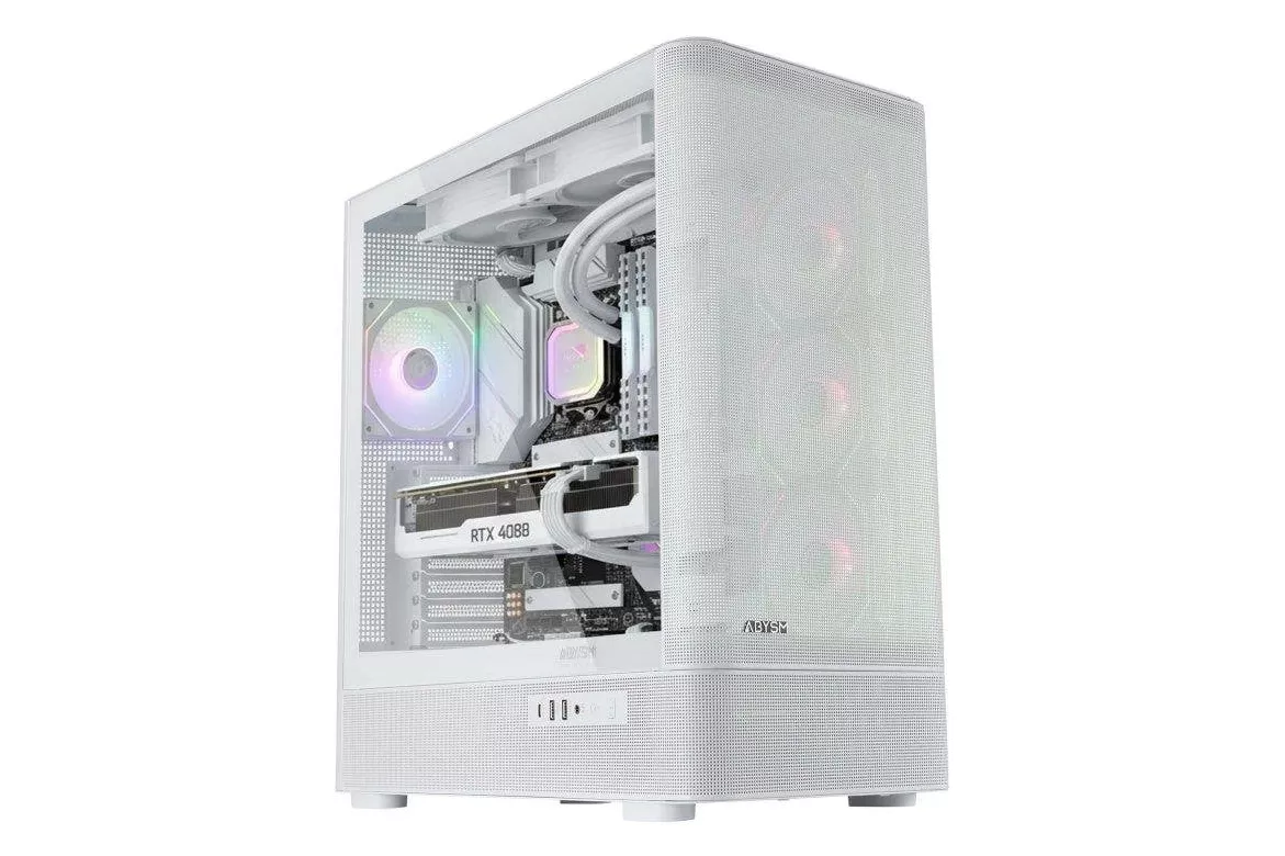 Caja Abysm Danube Sava H500 II Air ATX Blanca 4 Ventiladores ARGB Cristal Templado