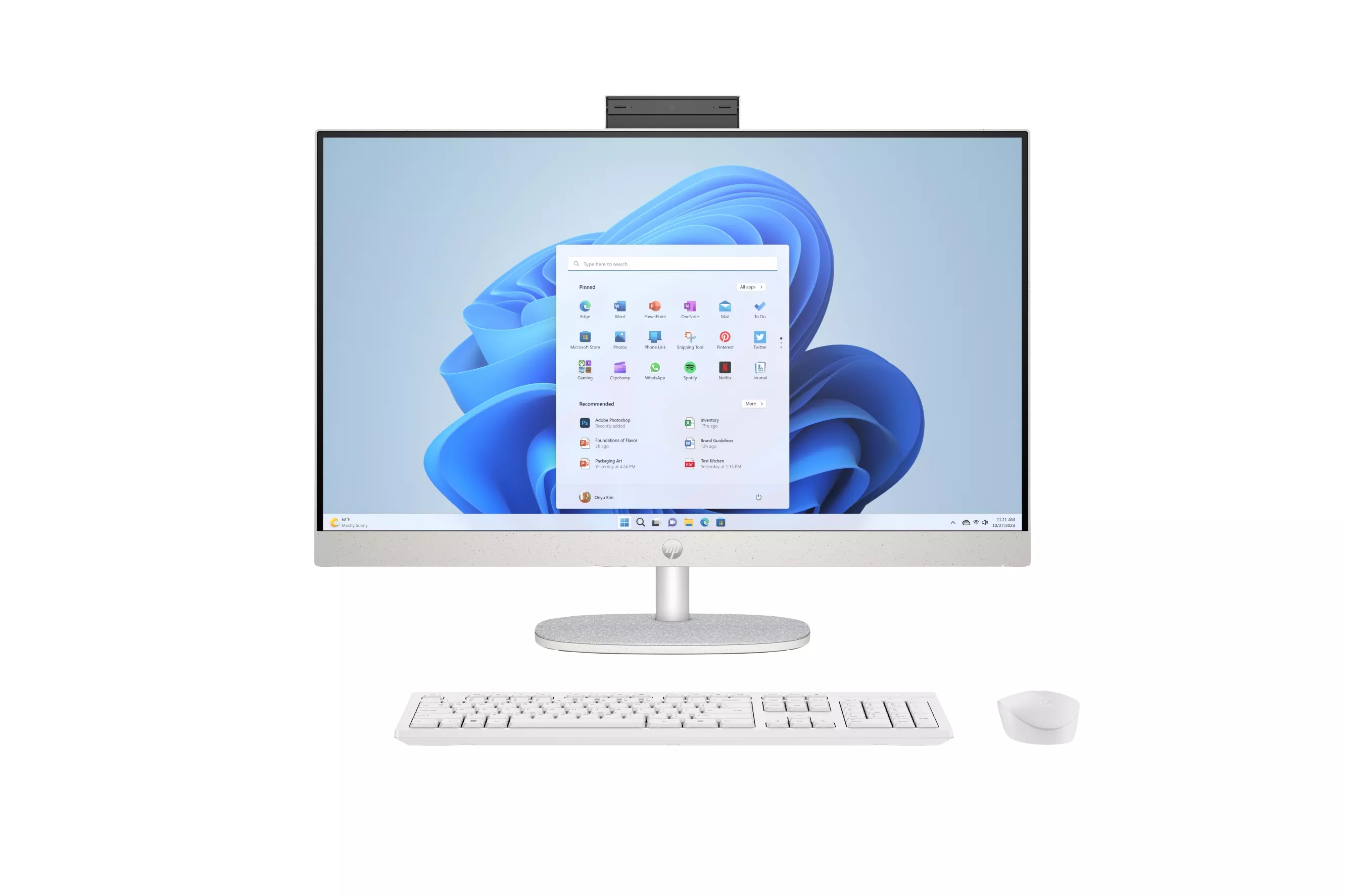 HP AIO 27-cr0106ns Intel Core i3-1315U 8GB 512GB SSD UHD Windows 11 Táctil Blanco