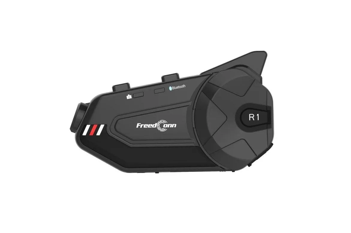 Intercomunicador Freedom R1 Plus inalámbrico Bluetooth con Cancelación de Ruido, radio FM y Wi-Fi, negro