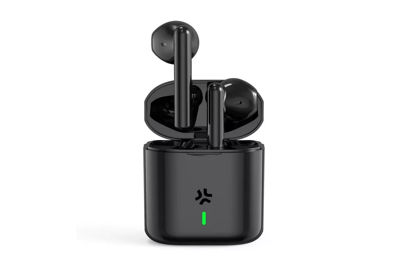 Auriculares Celly Pulsesound inalámbricos Bluetooth para llamadas y música, control táctil, color negro