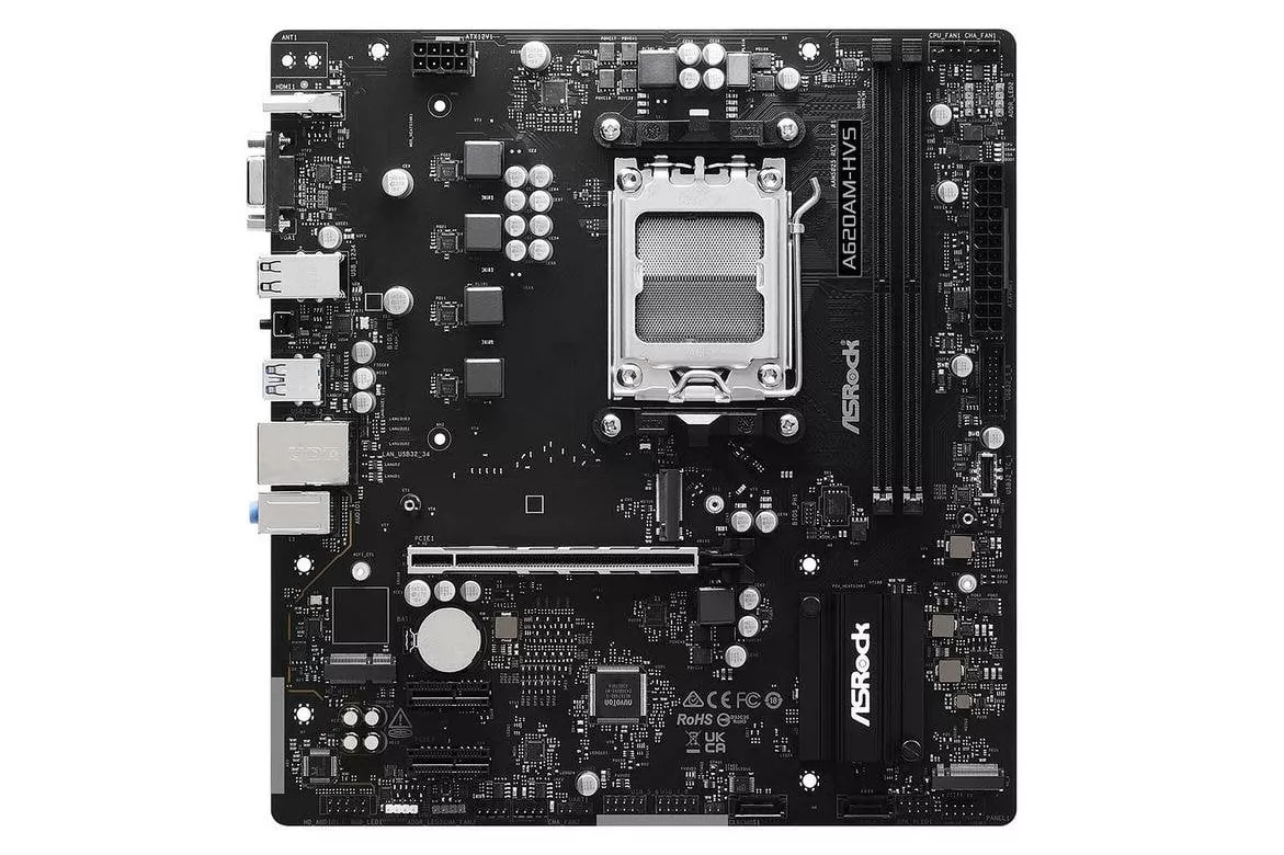 Placa Base ASRock A620AM-HVS A620 AM5 DDR5 Micro ATX PCIe 4.0