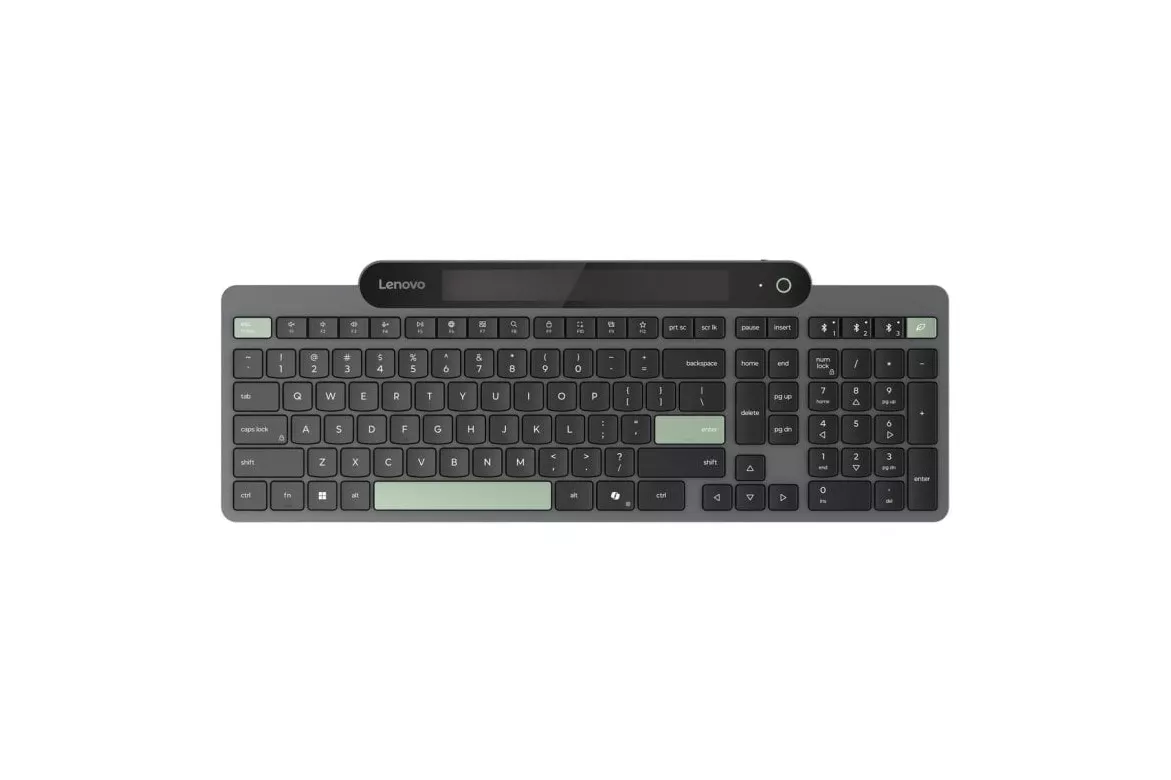 Teclado Lenovo Self-Charging Bluetooth de membrana español tamaño completo solar