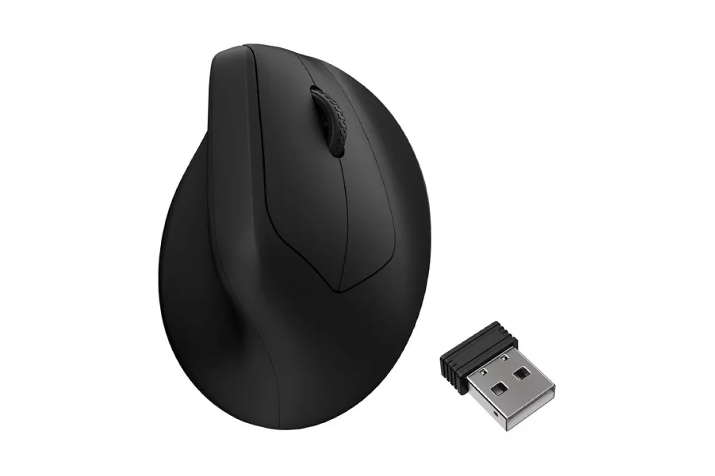 Ratón Keychron M5 Inalámbrico Vertical 30000 DPI PixArt 3950 Negro Scroll Lateral