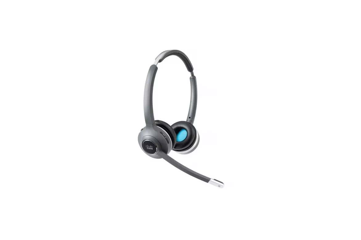 Auriculares Cisco 562 inalámbricos DECT para oficina o call center con micrófono Boom negros y grises