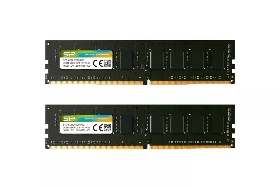 Memoria RAM Silicon Power SP032GBLFU266X22 32GB 2x16GB DDR4 UDIMM 2666MHz CL19