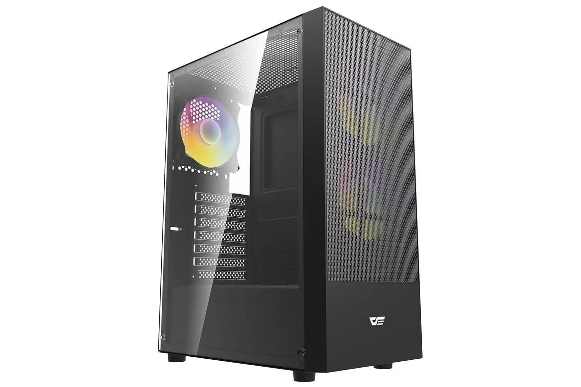 Caja de torre Darkflash A290 Negro ARGB Cristal Templado Mesh Media ATX