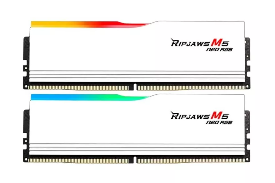 Memoria RAM G.Skill Ripjaws M5 Neo RGB 64GB 2x32GB DDR5 6000MHz CL30 AMD EXPO Blanco