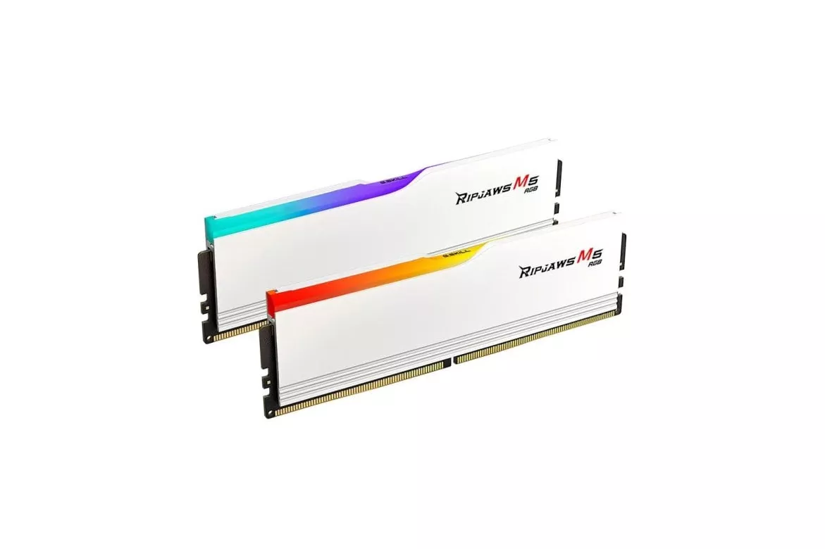 Memoria RAM G.Skill Ripjaws M5 RGB 32GB 2x16GB DDR5 6000MHz CL28 Intel XMP Blanco