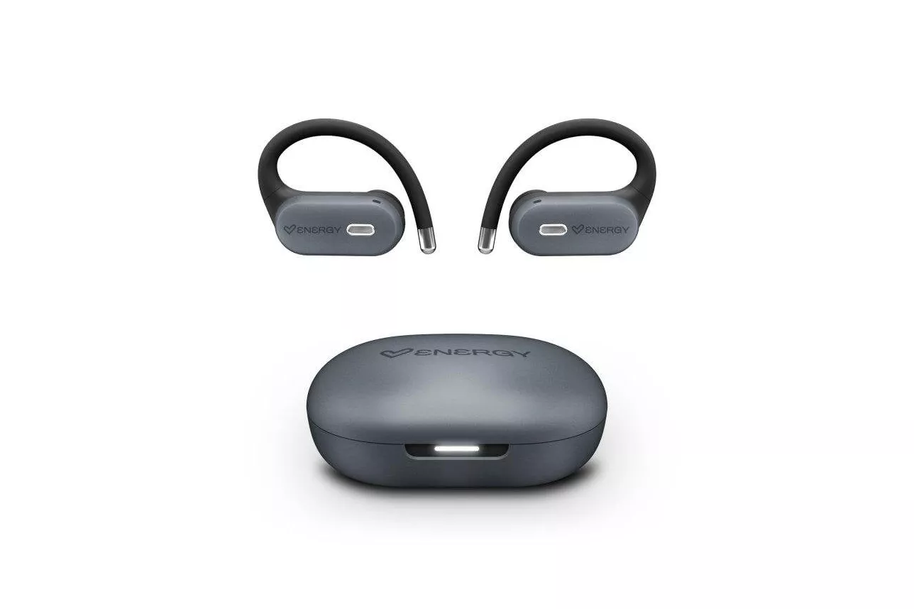 Auriculares Energy Sistem Airwave inalámbricos Bluetooth 5.4 con Cancelación de Ruido ENC, Open Sound y resistencia IPX5, negros