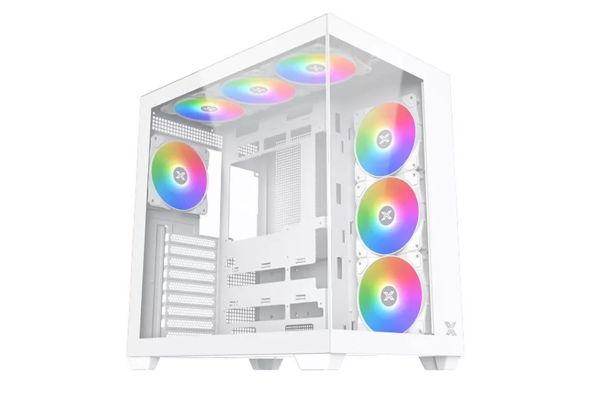 Caja ATX Xigmatek Aqua V Air Blanca EN45837 Cristal Templado ARGB