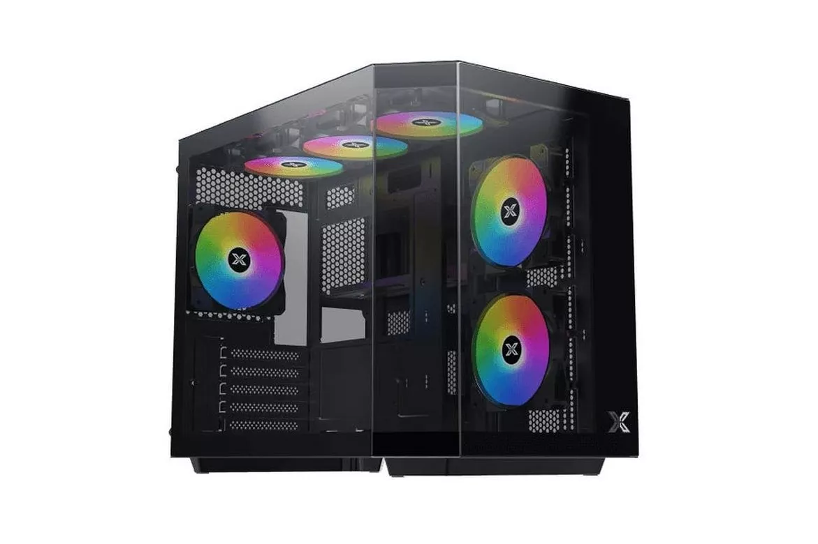 Caja Mini Torre Xigmatek Cubi M Negro 6x Ventiladores ARGB Cristal Templado