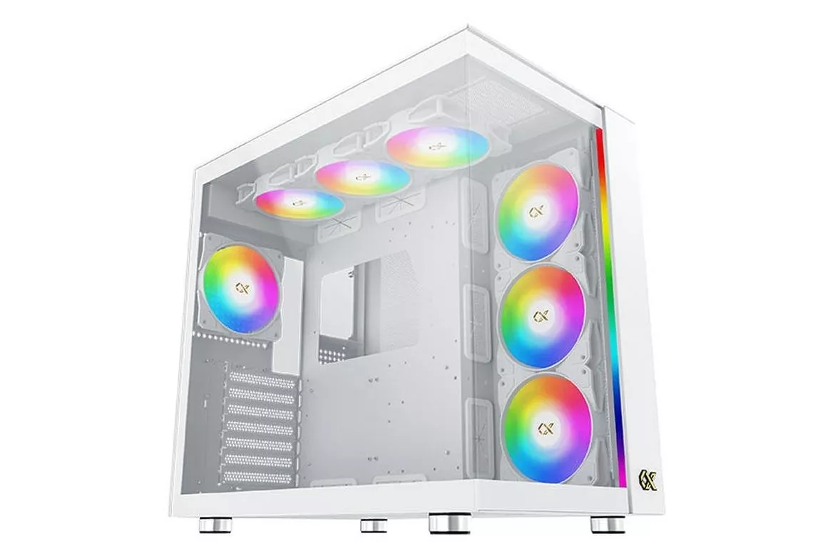 Caja Taller Xigmatek EN41914 Aqua Ultra Vidrio Templado ARGB Blanca