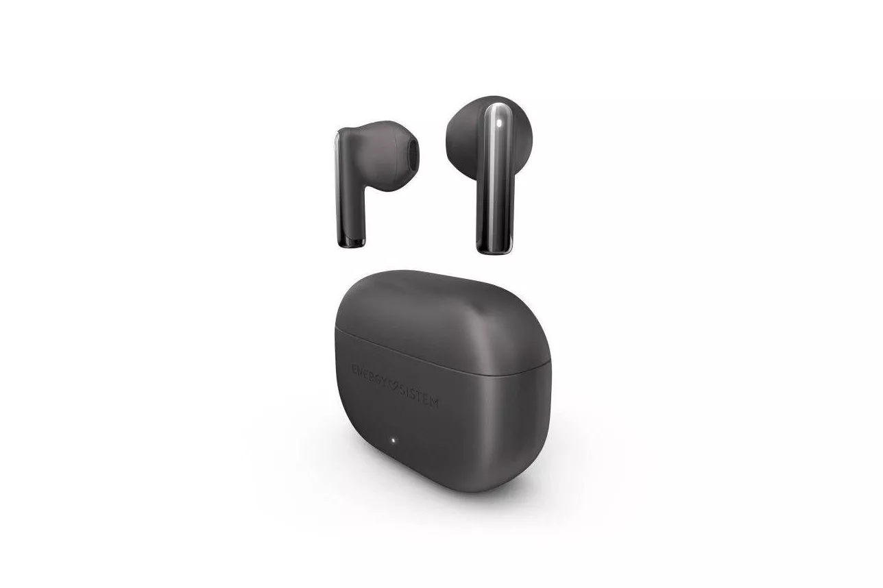 Auriculares Energy Sistem Stylebuds inalámbricos Bluetooth con cancelación de ruido y modo baja latencia, IPX4, con micrófono, negros