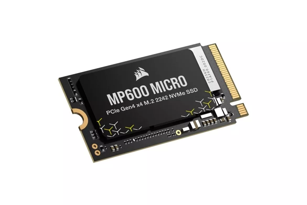 Disco Duro Corsair MP600 MICRO 1TB SSD M.2 PCIe 4.0 NVMe 7000 MB/s