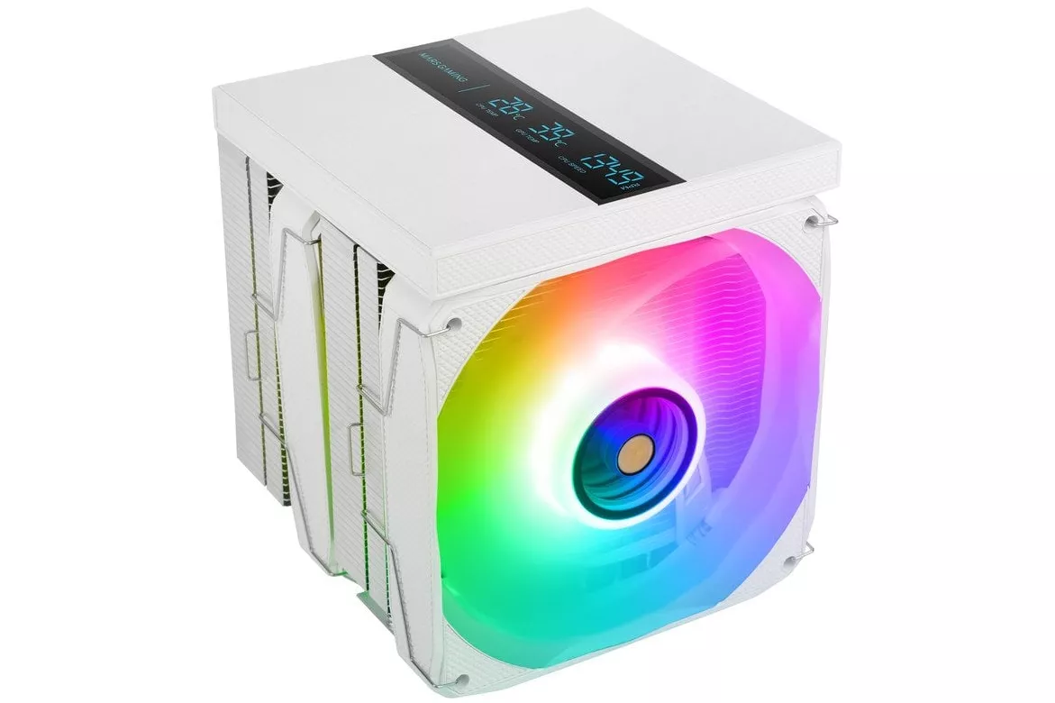 Mars Gaming MCPU-LCDPRO Disipador CPU 380W 8x Heatpipes 2x Ventiladores 120mm Pantalla LCD XL Blanco