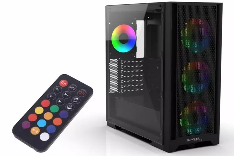 Caja PC Inca EMG-15XB Ventana Cristal RGB ATX/Micro ATX/Templado Gaming