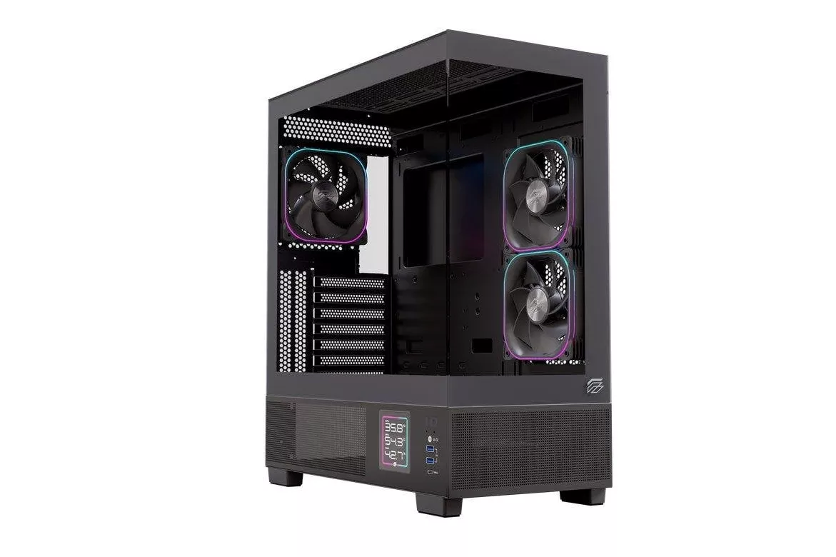 Torre Gaming Einarex S501d RGB Cristal Panorámico ATX Negro