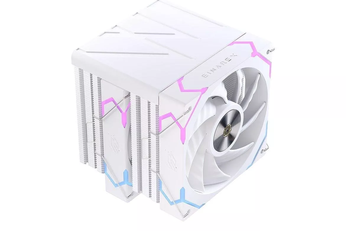 Refrigeración Aire Einarex Socket Universal Ventus V300 2x120mm RGB Blanco 6 Heatpipes