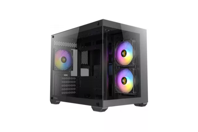 Caja de PC Antec CX600M ARGB Mini Tower negra cristal lateral ITX micro ATX