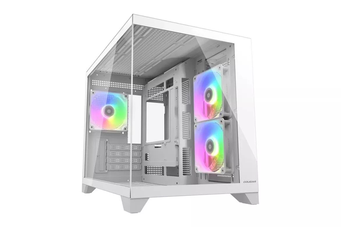 Carcasa Cougar CGR-2QA6W-RGB Mini Tower blanca cristal templado RGB gaming