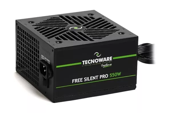 Fuente de Alimentación Tecnoware Free Silent PRO 550W Alta Fiabilidad Silenciosa