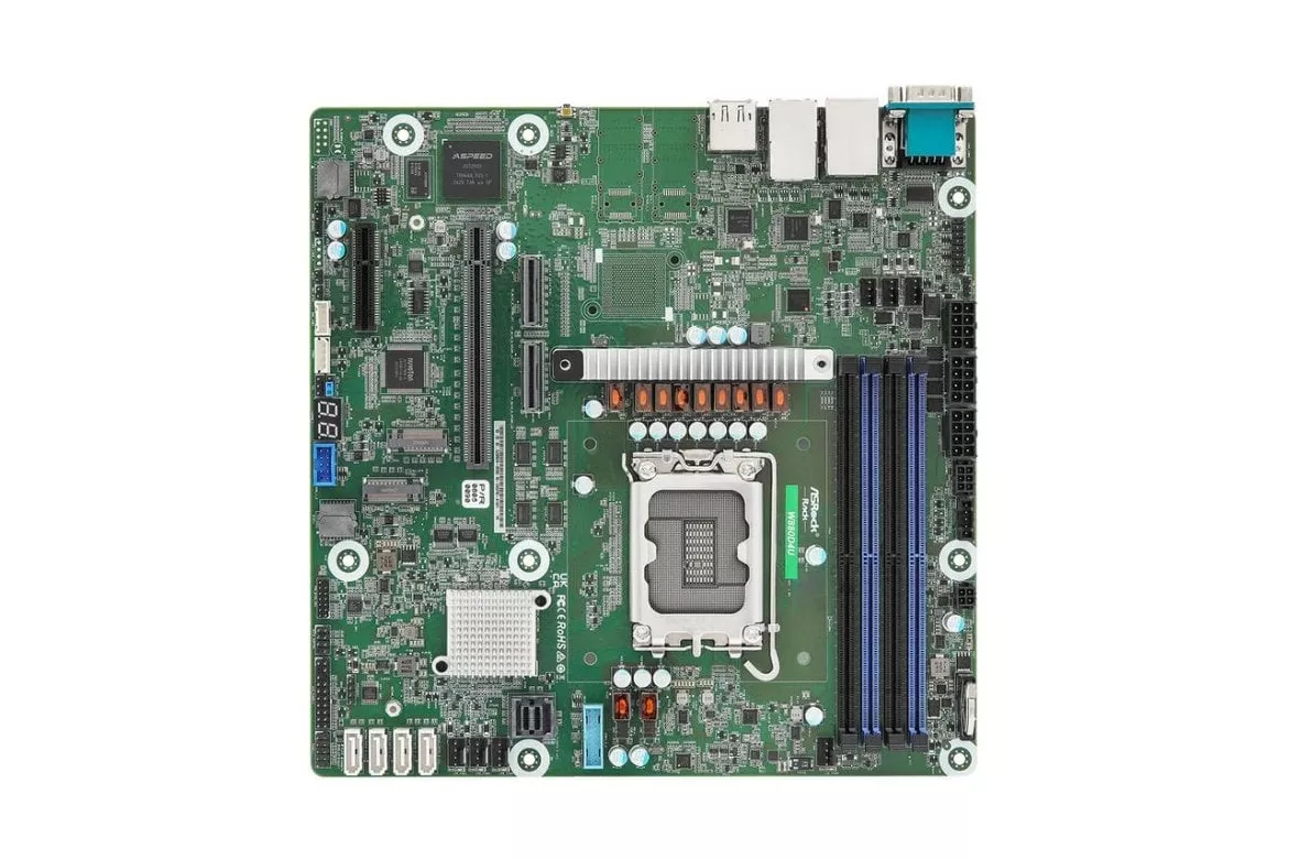 Placa Base ASRock W880D4U Intel W880 LGA 1851 DDR5 Micro ATX ECC RAID Server AST2600
