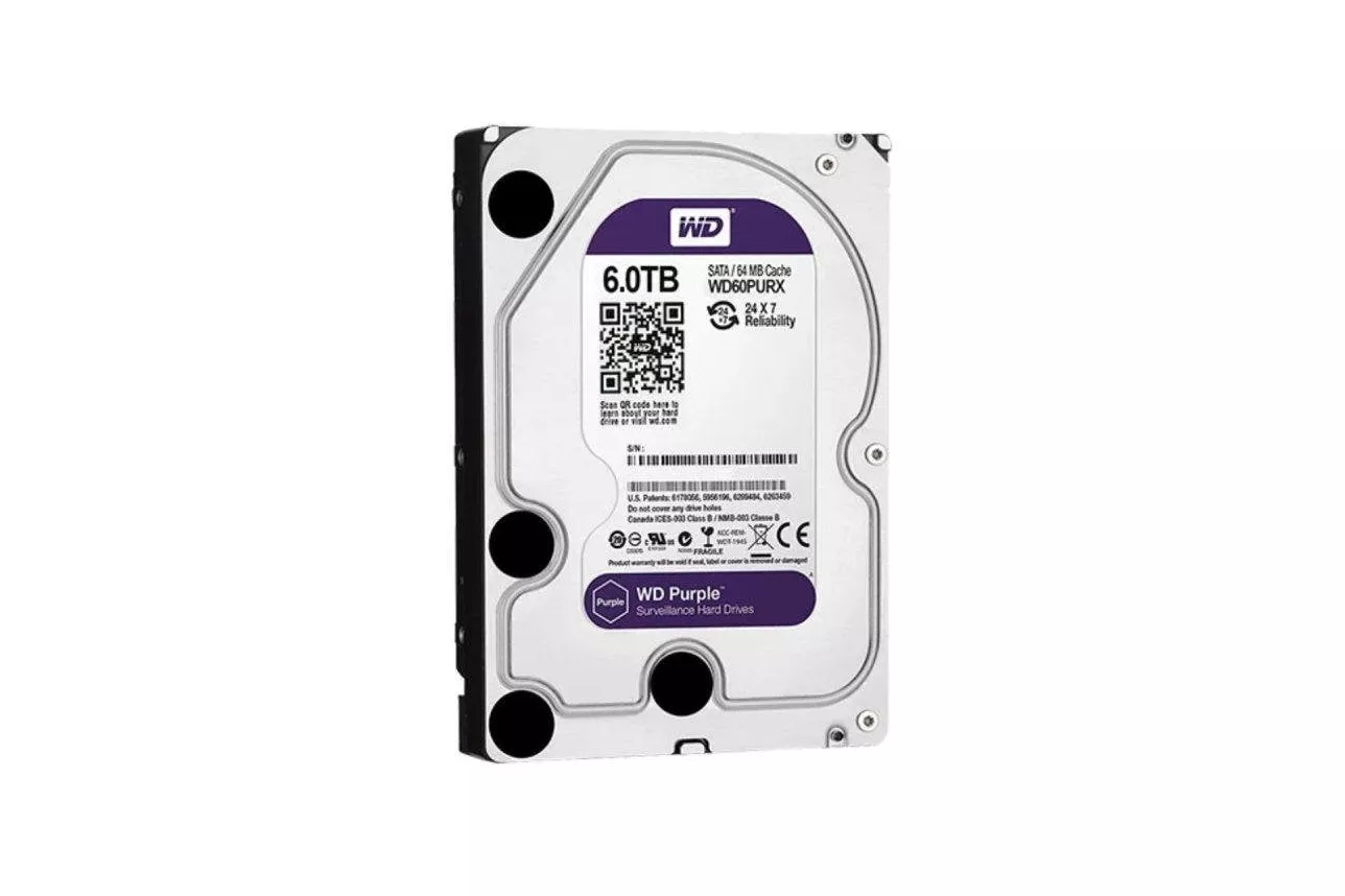 Disco Duro Western Digital Purple 6TB HDD 5400rpm SATA III 256MB Vigilancia