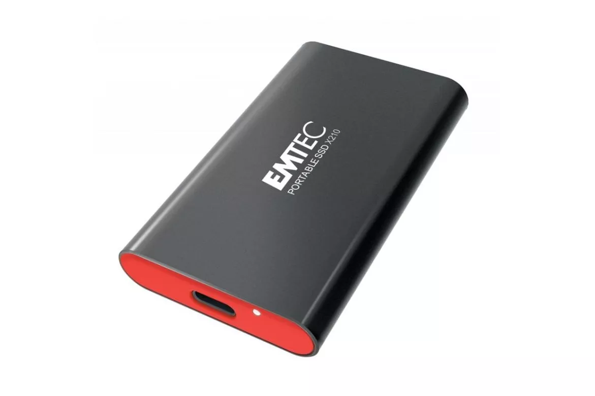 Disco Duro EMTEC X210 Elite 128GB SSD Externo USB-C 10 Gbit/s Carcasa Aluminio