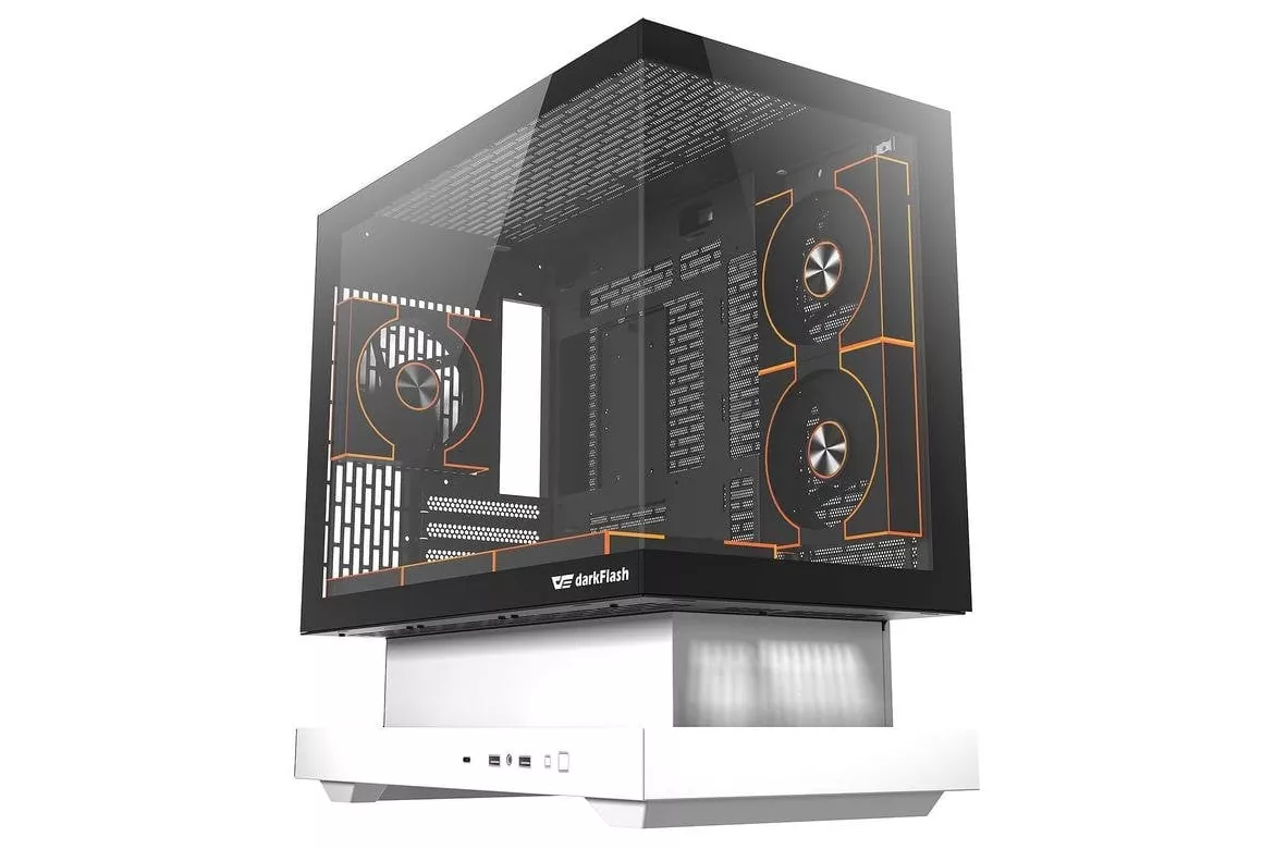 Caja PC Darkflash FLOATRON F1 DF-FLOF1DM8L-WH Micro ATX Blanco ARGB Vidrio Templado