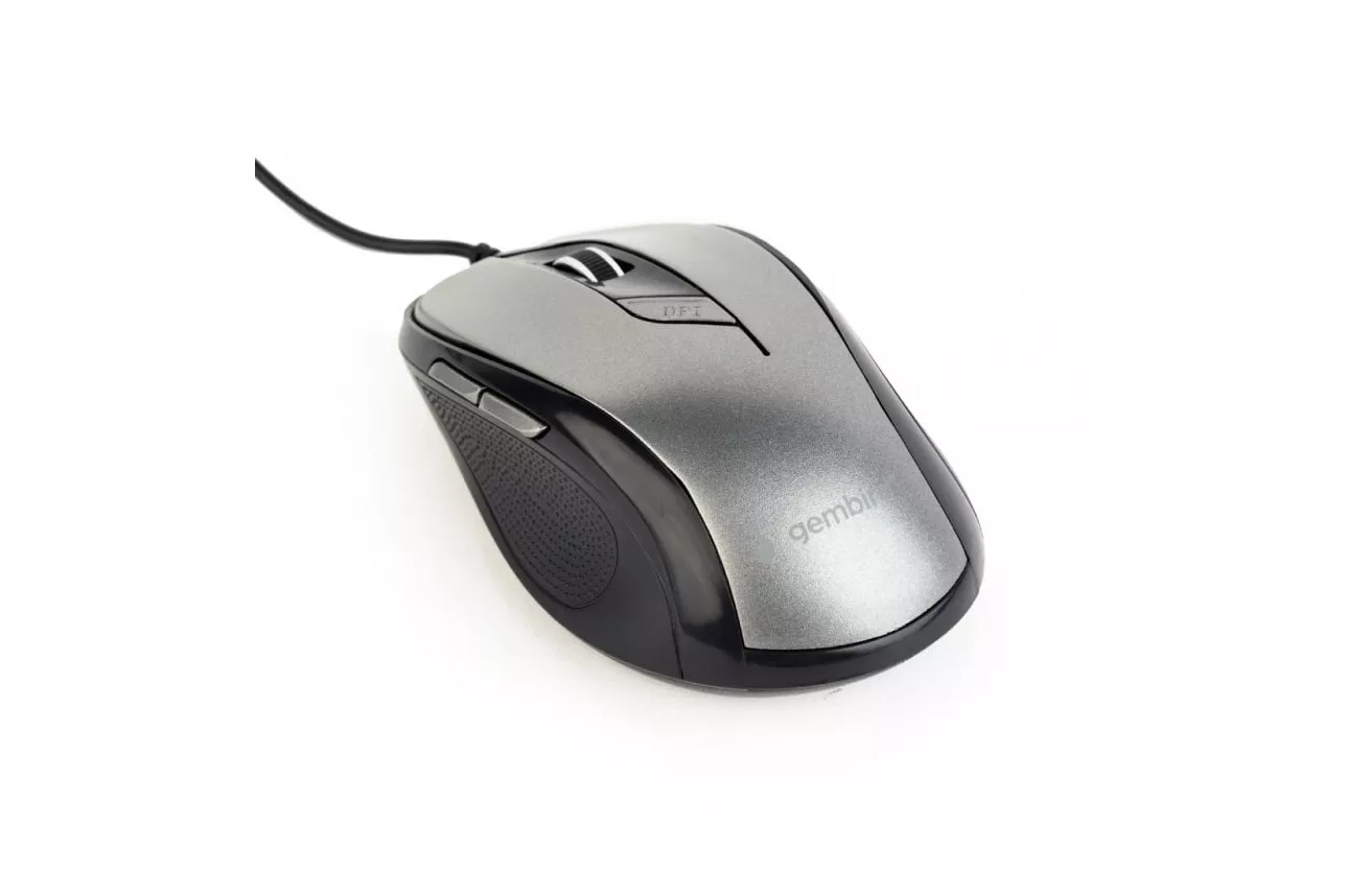 Gembird MUS6B01BG Ratón Óptico 1600 DPI Negro/Gris