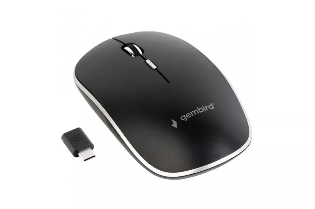 Gembird MUSW4BSC01 Ratón Óptico Ambidiestro 1600 DPI Negro