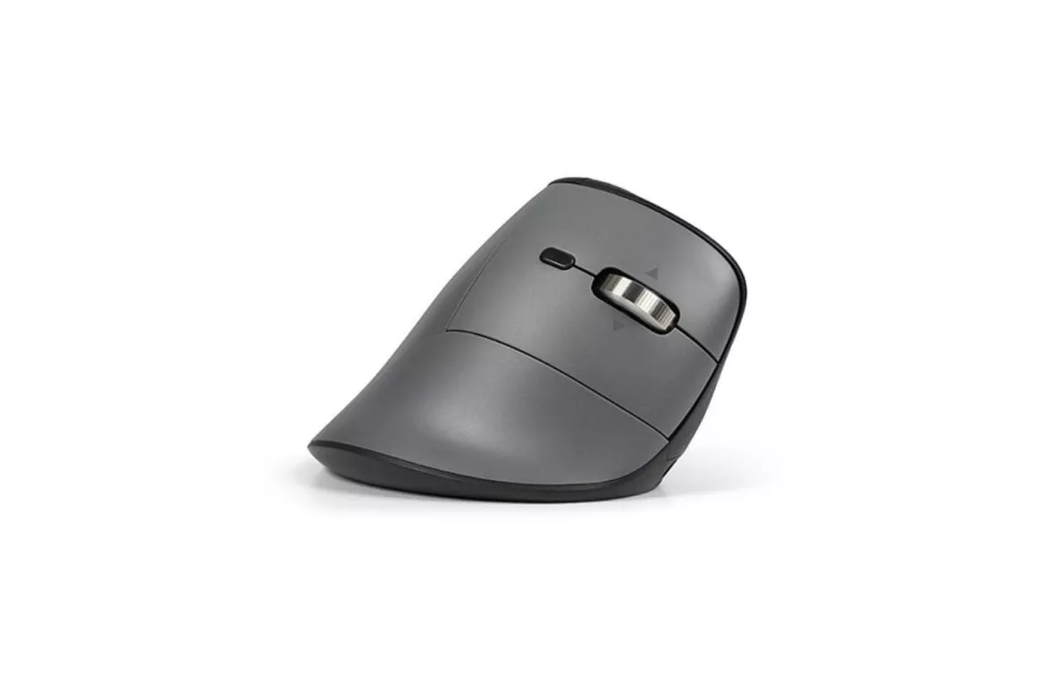 Ratón BakkerElkhuizen BNEFFP3MVM Inalámbrico RF, Bluetooth y USB-C 5000 DPI Negro Gris Ergonómico