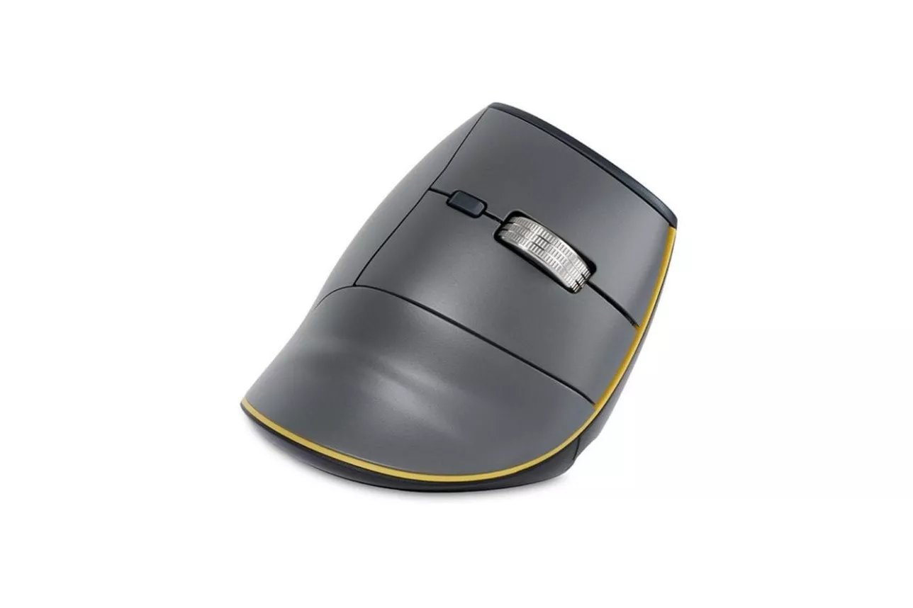 Ratón BAKKERELKHUIZEN FastForward Inalámbrico y USB-C 500 DPI Gris Vertical Recargable