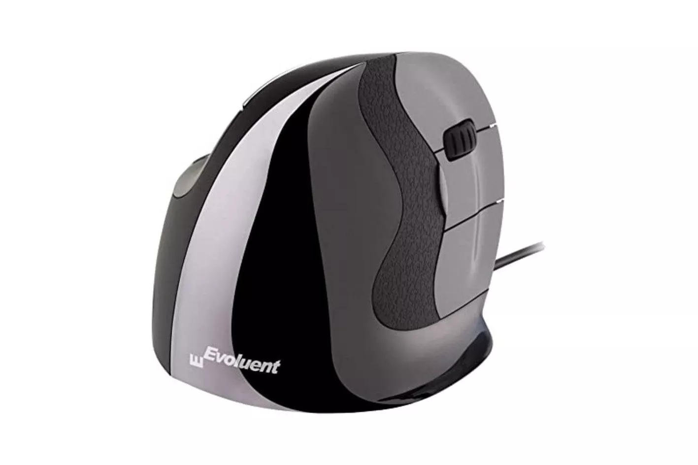 Ratón Evoluent VerticalMouse D Medium cable USB 2600 DPI negro gris ergonómico
