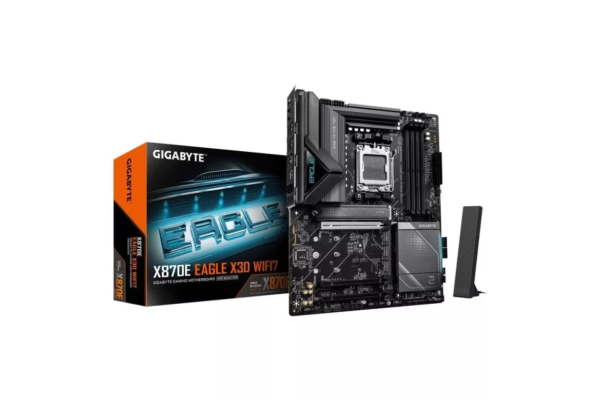 Placa Base Gigabyte X870E EAGLE X3D AMD X870E Socket AM5 DDR5 ATX WiFi 7 USB4 5GbE RGB