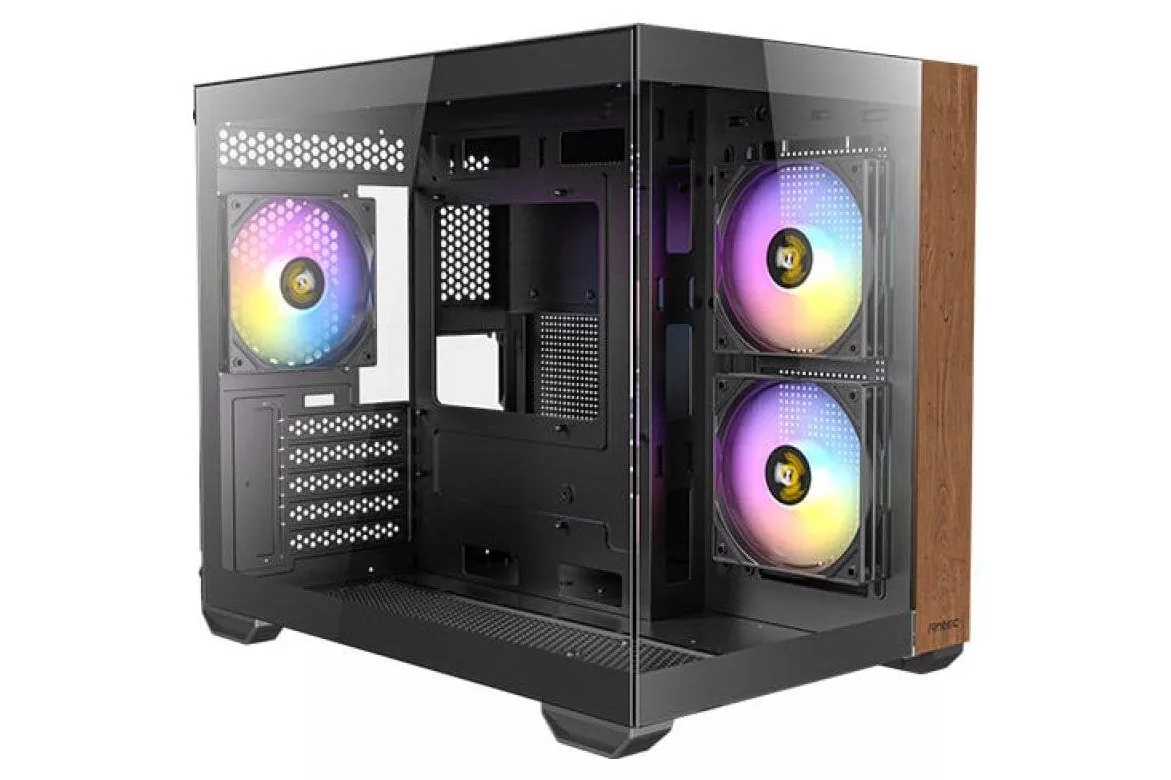 Caja de ordenador Antec CX600M Midi Tower vidrio templado madera ARGB