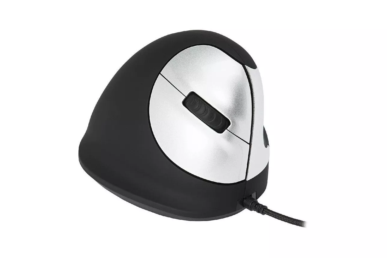 Ratón R-Go Tools HE Break Cableado 3500 DPI Negro Pausa Ergonómico