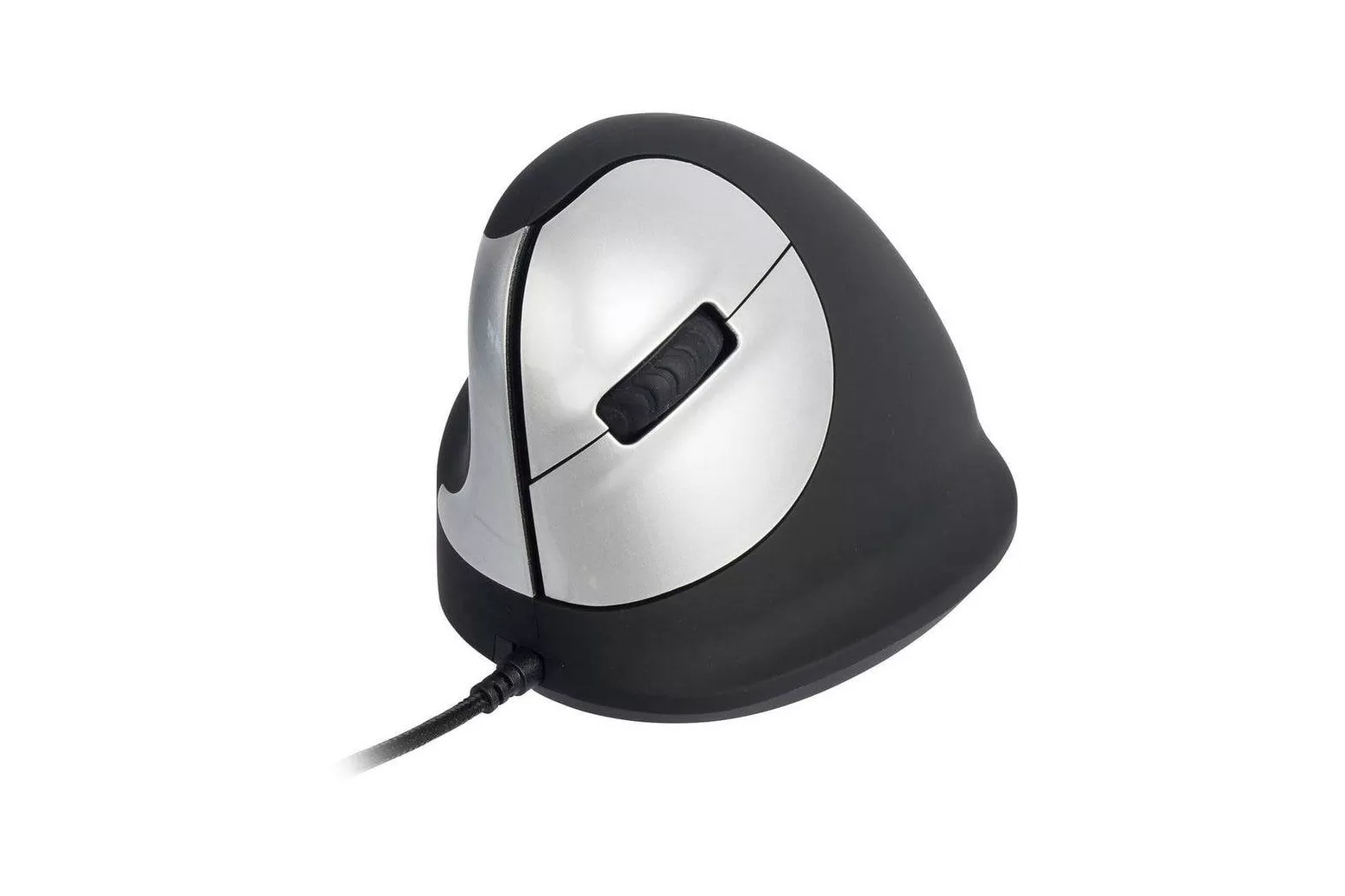 Ratón R-Go Tools HE Break Cableado 3500 DPI Negro Vertical LED Pausa Zurdos