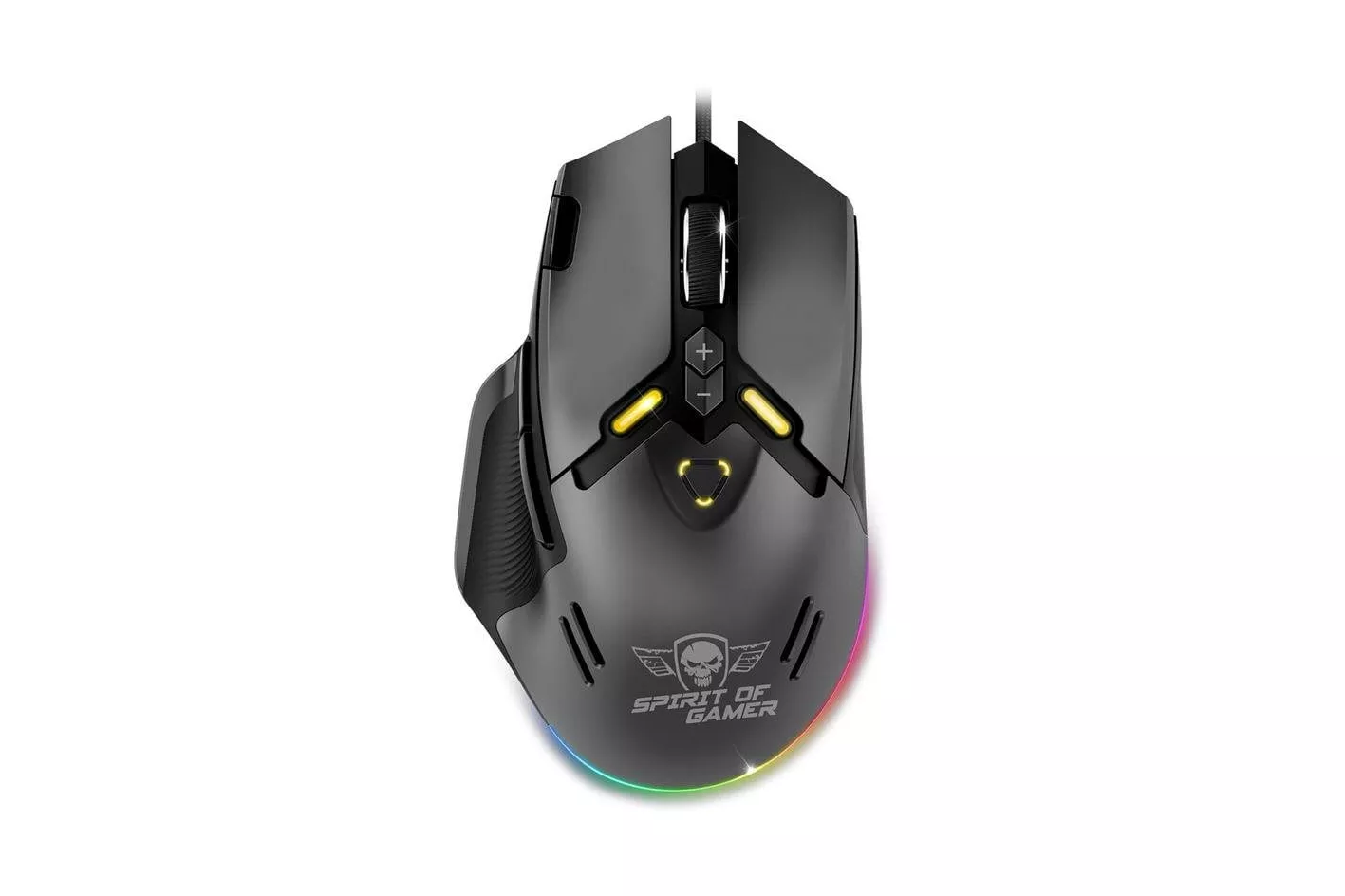 Ratón Spirit of Gamer Elite M60 con Cable 20000 DPI Negro RGB 9 Botones