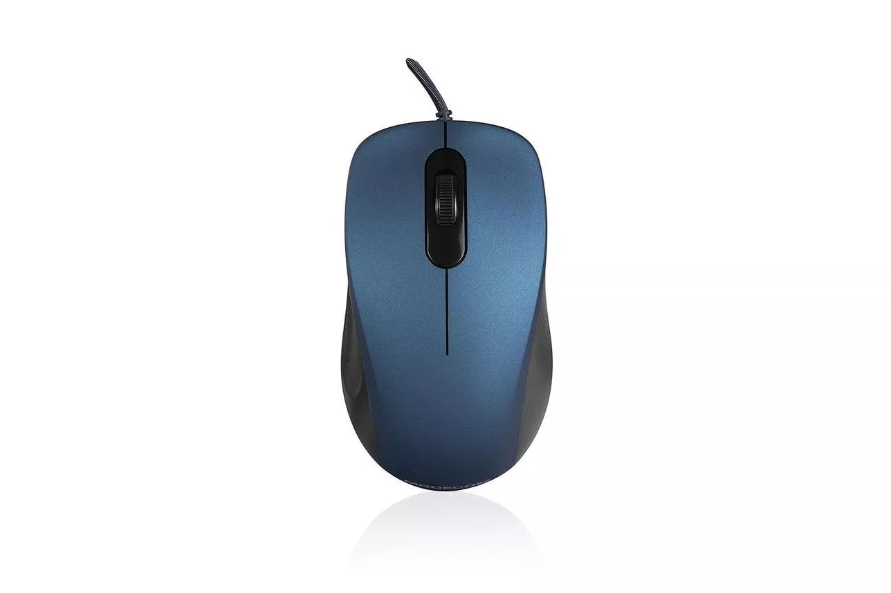 Ratón MODECOM MC-M10S USB 1000 DPI Azul Ambidiestro Cableado