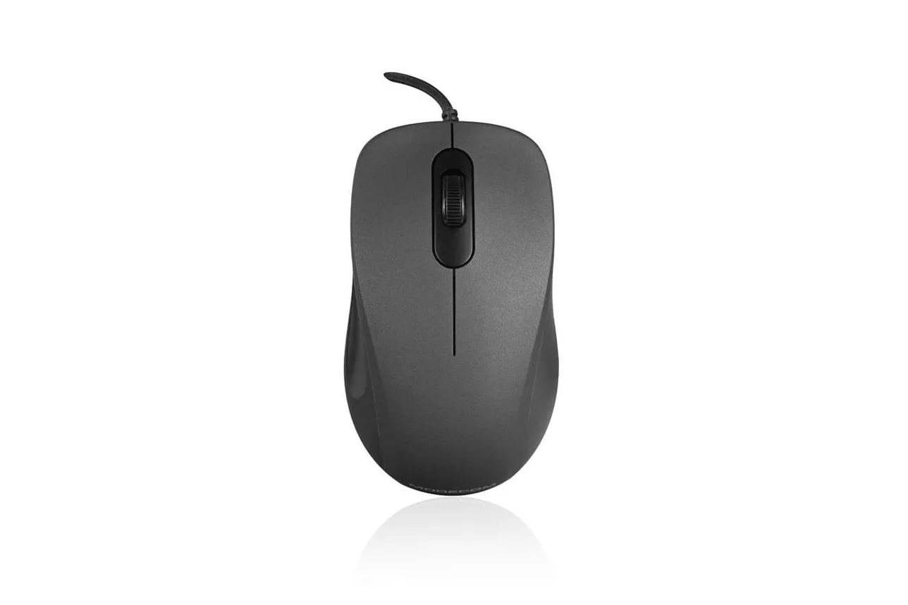 Ratón MODECOM MC-M10S USB 1000 DPI Negro Ambidiestro Cableado