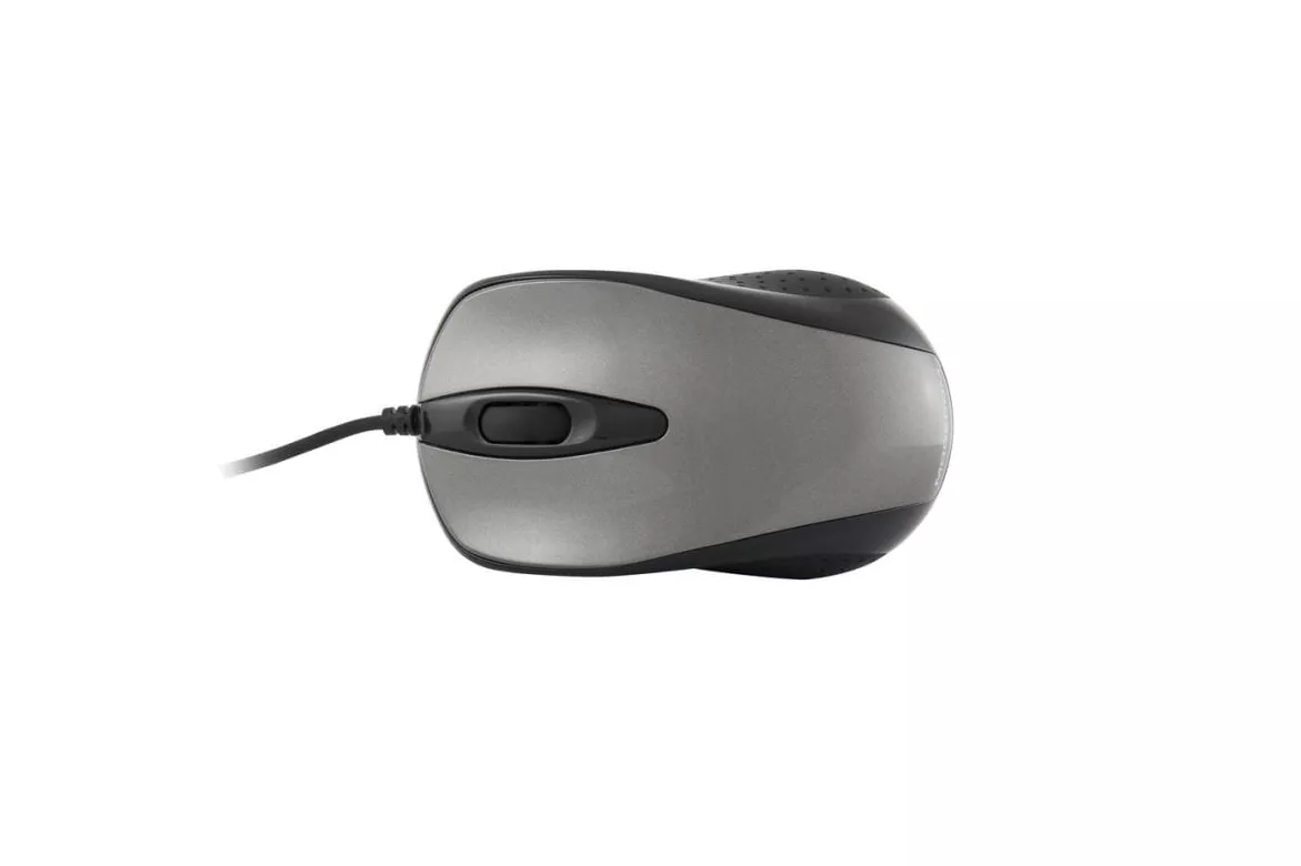 Ratón MODECOM MC-M4 USB 800 DPI Negro Gris Plata Ambidiestro Ergonómico