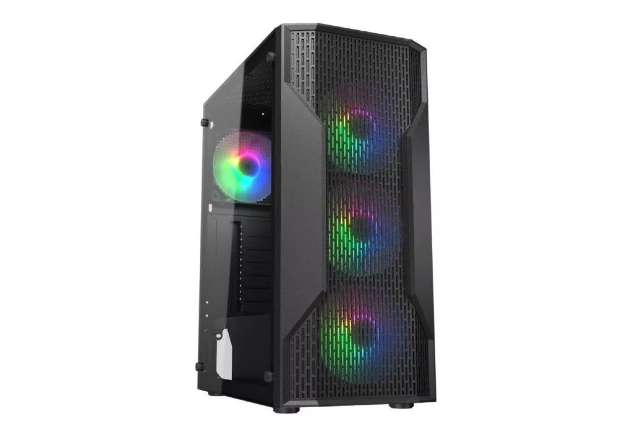 Torre PC Caja PC Cougar MX110 RGB Negro Mid Tower Vidrio Templado 4 Ventiladores