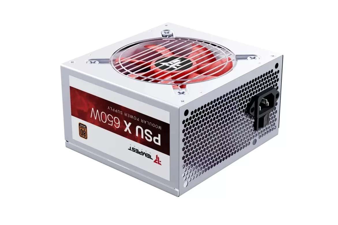 Fuente Alimentación Tempest Pulse PSU 650W ATX 3.1 Fuente de Alimentación Blanca Bulk