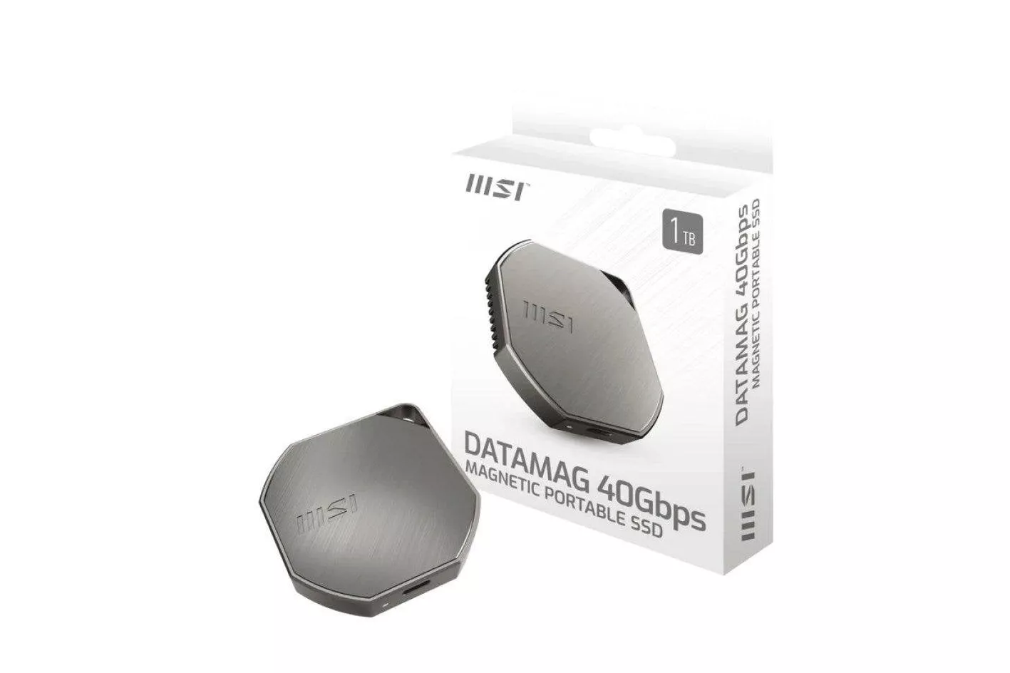 Disco Duro MSI Datamag 1TB SSD Externo 40 Gbps USB-C 3D NAND + Compatibilidad Mac