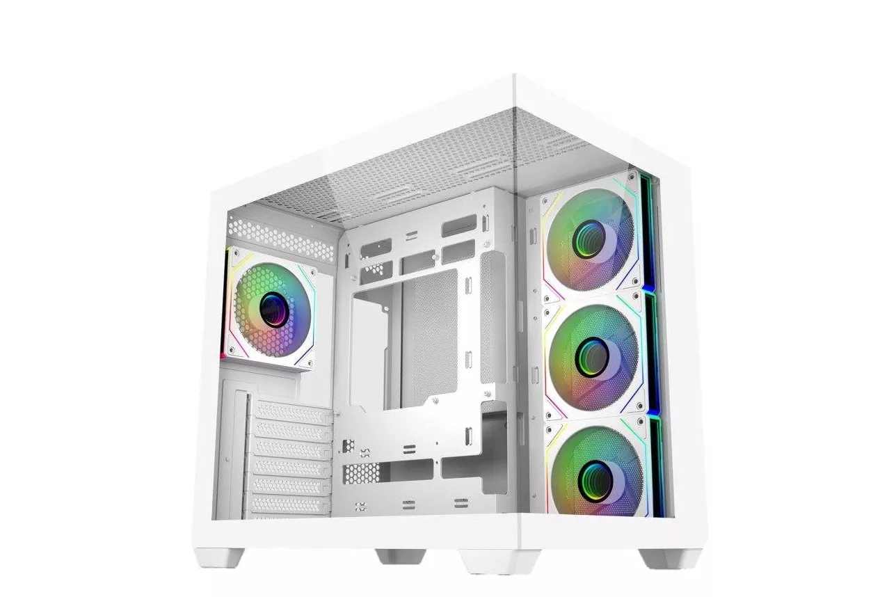 Torre PC Caja PC Cooler Master Elite 681 Blanco ATX Vidrio Templado RGB Gaming