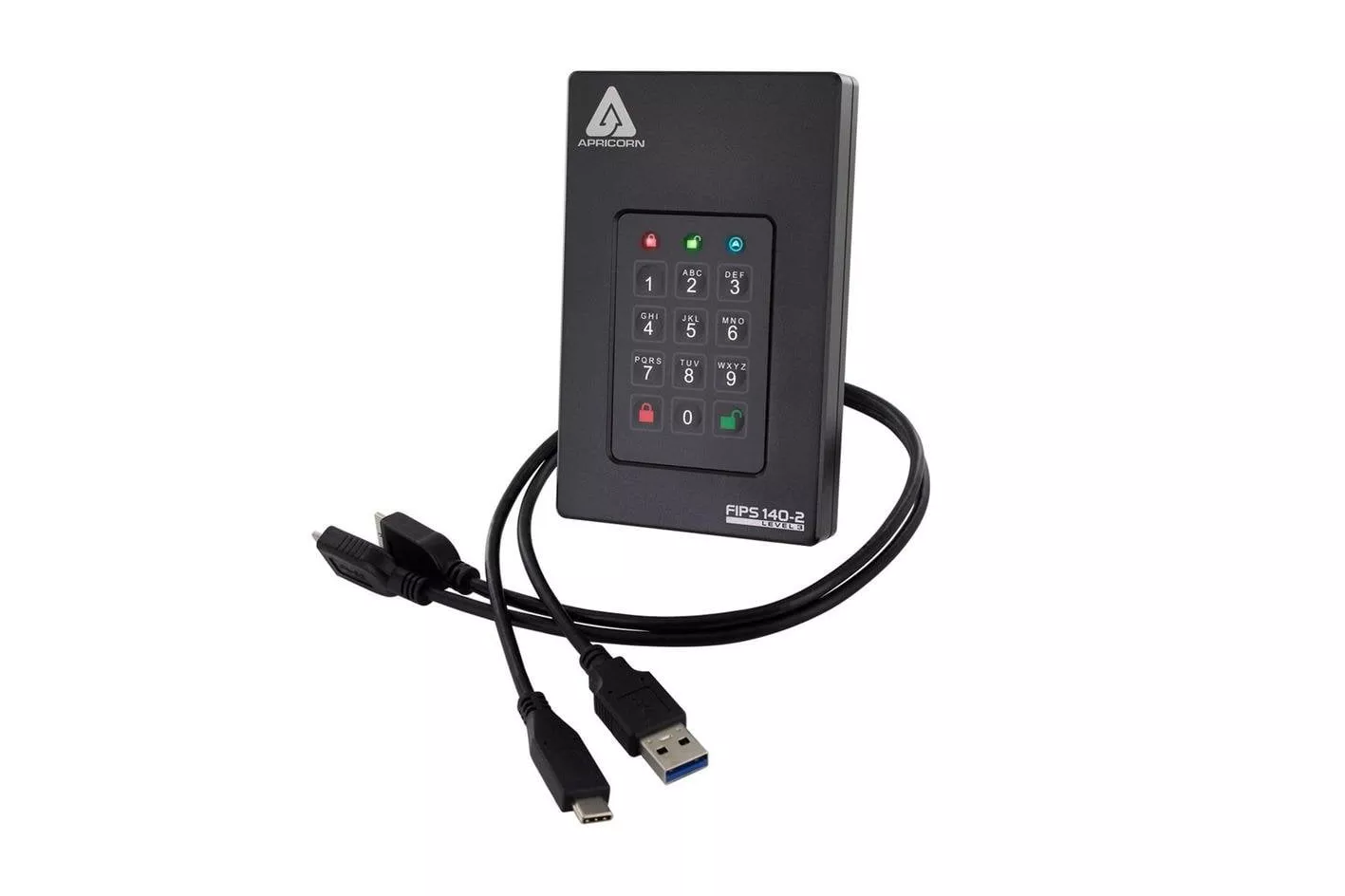 Disco Duro Apricorn Aegis Fortress L3 2 TB Externo 5400 rpm USB 3.2 Encriptado