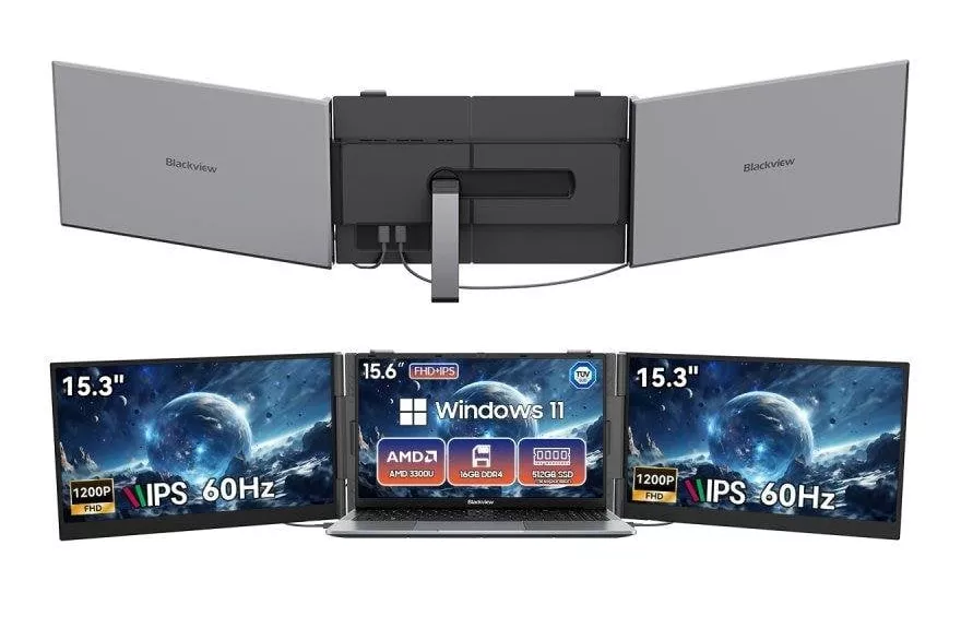 Blackview Acebook 6 AMD Ryzen5 3500U 16GB 512GB SSD Windows 11 Home Gráficos Integrados Bisagra 180° TÜV Rheinland