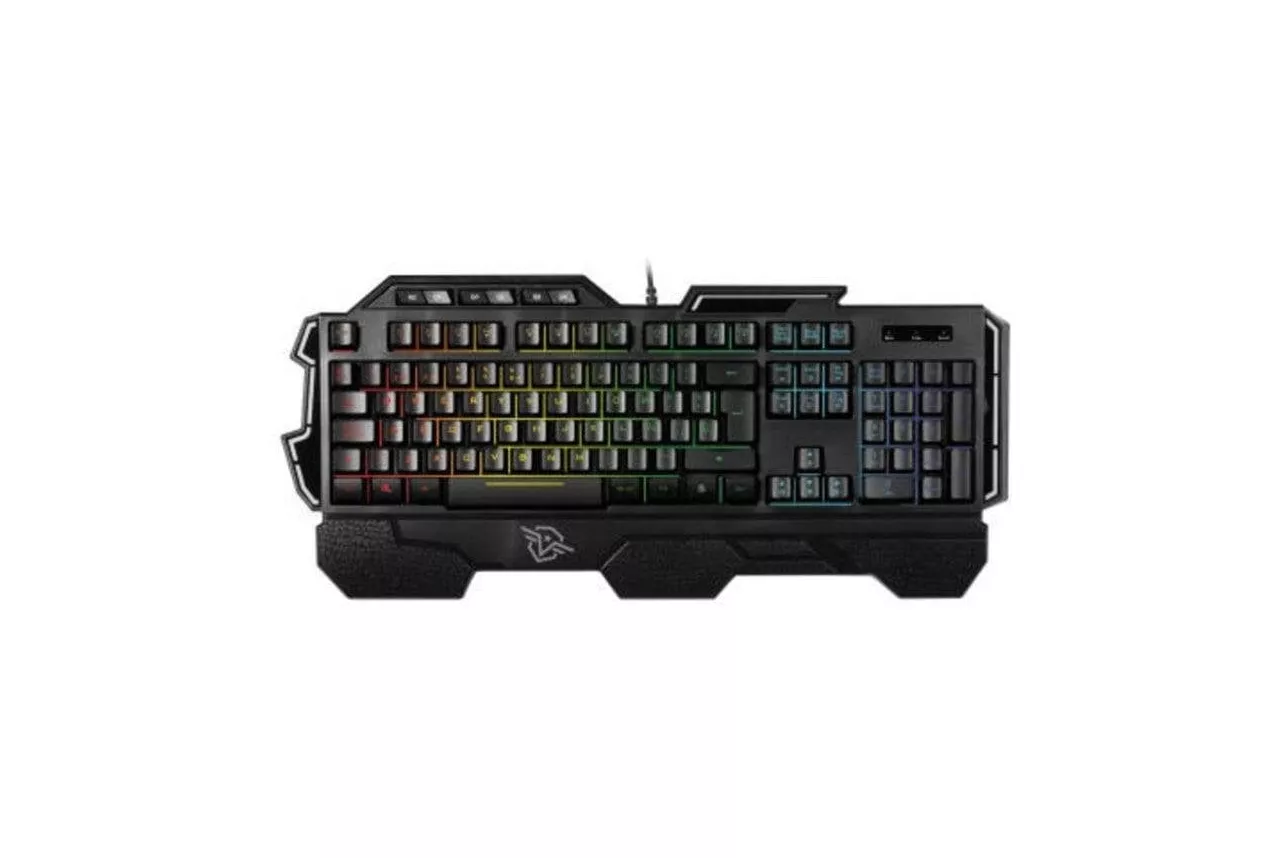 Teclado de membrana Vivanco 60432 Layout ES retroiluminado RGB con reposamuñecas